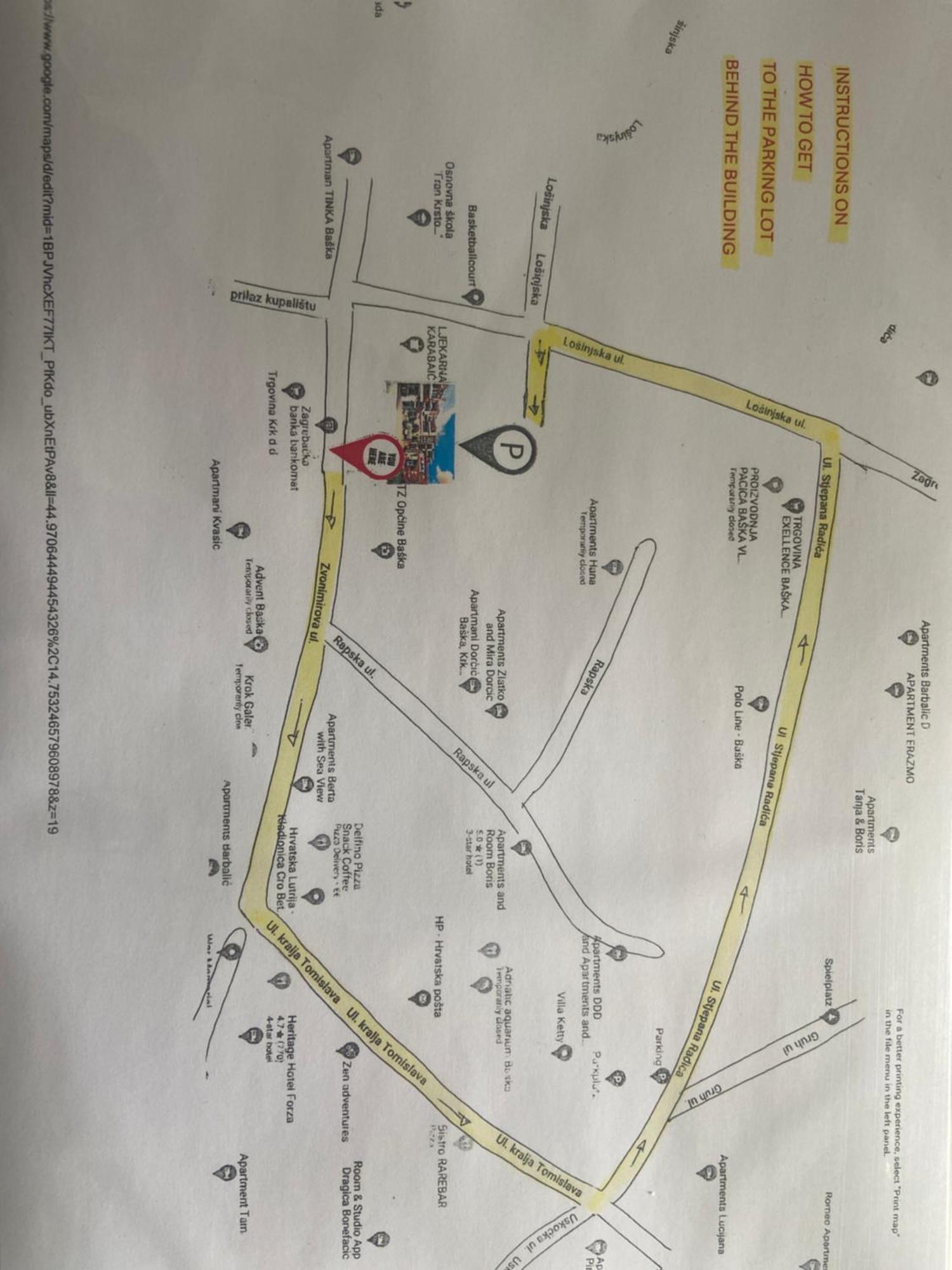 Apartman 114 Baška Eksteriør billede